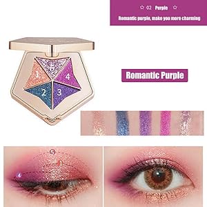 5 colors professional cosmetic eye shadows palette.