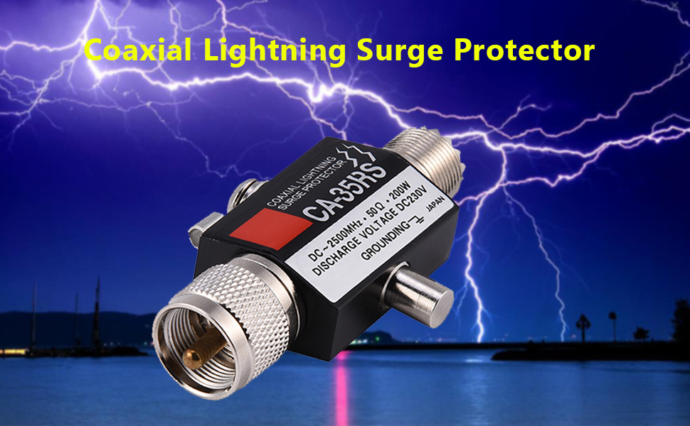 UHF Coaxial Lightning Surge Arrester Lightning Surge Protector Male to Female UHF Connector