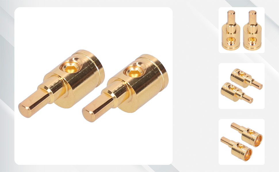 2Pcs 0 Gauge Wire Reducer, 1/0 Gauge to 4 Gauge Wire