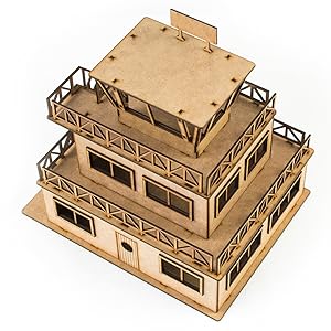 Edificio a escala torre de Control maqueta 1:32 para Pistas de Slot, Kit de Madera para Montar DIY Compatible con circuitos Coches Scalextric, Ninco Slot, Scalextric Original, Carrera y ScaleAuto: Amazon.es: Juguetes