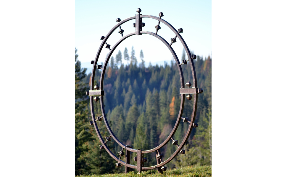 H Potter Garden Trellis Wrought Iron Round Metal Weather Resistant Yard Art