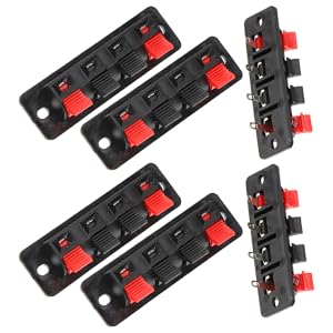 Amazon.co.jp: CAXUSD 6個 スピーカー端子台 ステレオスピーカー