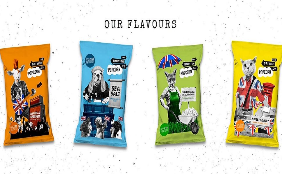 The British Popcorn Co. Hand Popped Popcorn, Allergen Free, Vegan