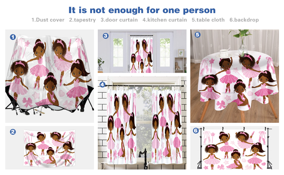 Riyidecor Pink Ballet Shower Curtain Ballerina Cute Dancer Ranking Top15 Girl
