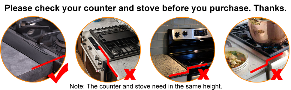 Silicone Gap Cover, (2 Pack) Silicone Gap Stopper Kitchen Stove Counter Gap Covers - Flexible Stove Space Fillers, Food Grade (21inches, White) 17 stove gap covers