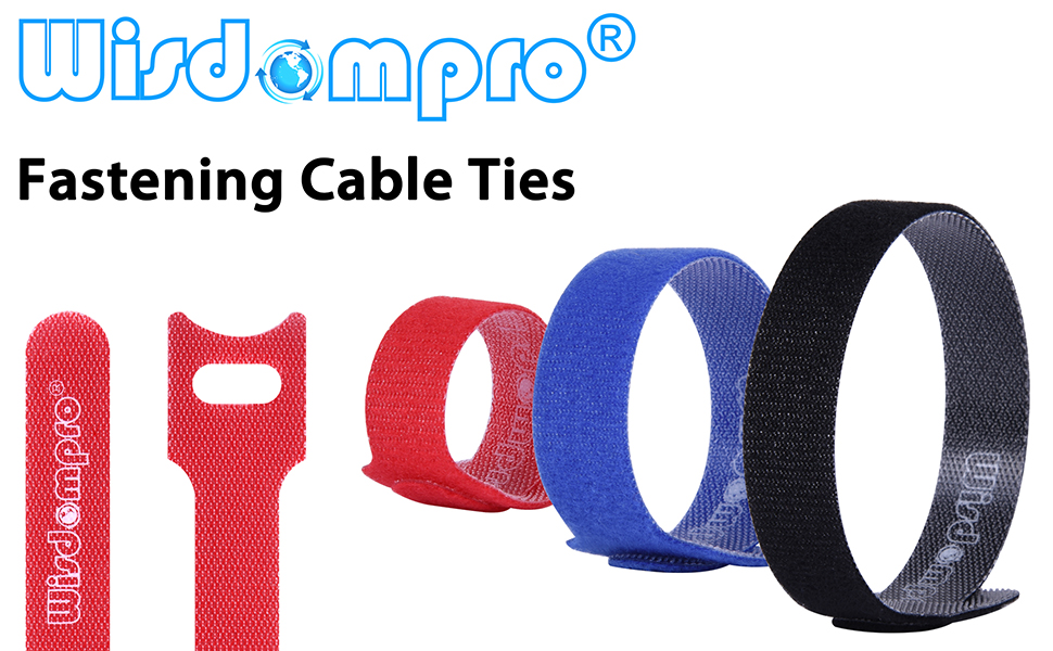 60 Pack Hook and Loop Straps, Selfgripping Fastening Cord