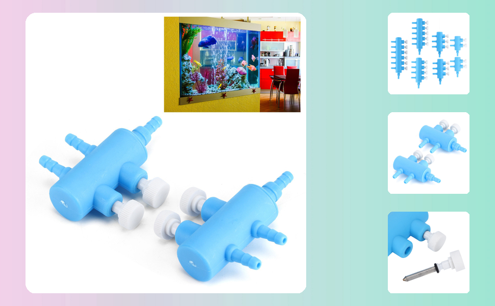 Zerodis Aquarium Air Pump Diverter Valve, Plastic Aquarium Fish Tank