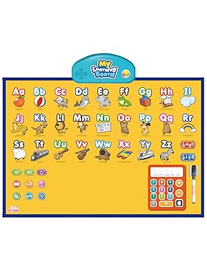 educational learning interactive poster toy letters numbers music sound game toddlers kids