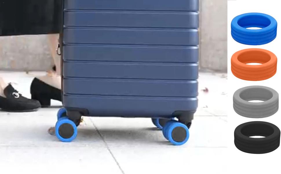 Amazon.co.jp: 荷物用ホイールスリーブ, 8 個のシリコンカバー機内