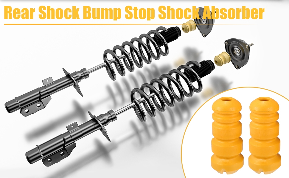 Amazon.com: uxcell 2 Pcs Rear Shock Bump Stop Shock Absorber