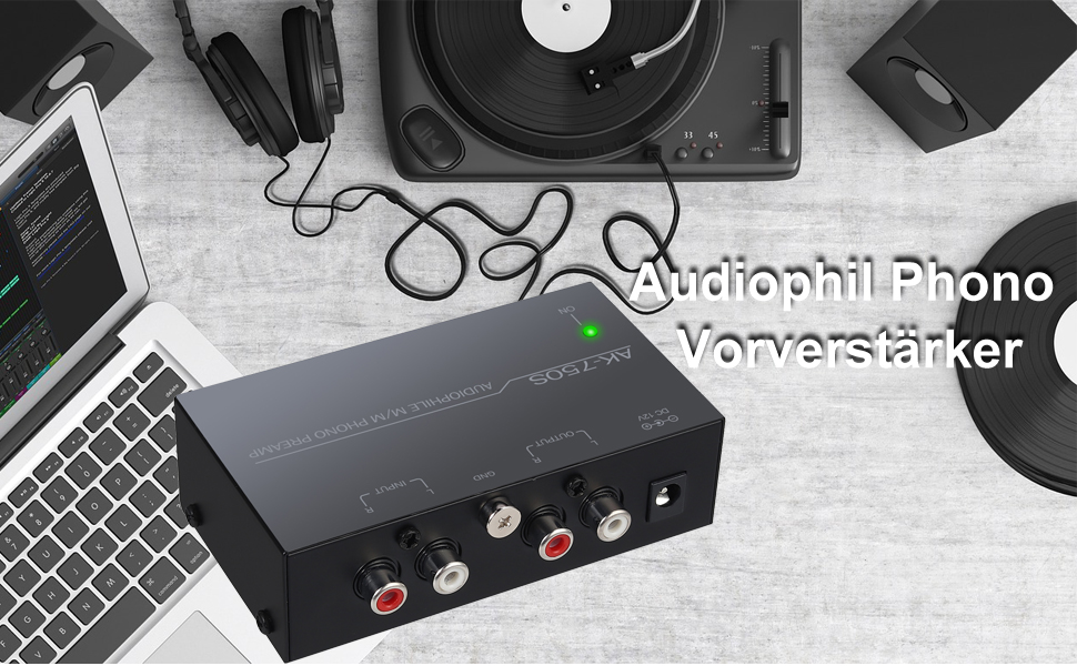 PROZOR Preamp for Record Player Audio Stereo M/M Phono Preamp with