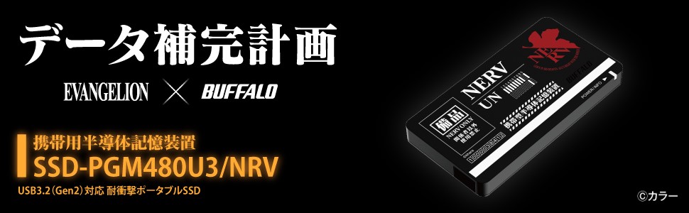 エヴァンゲリオン ポータブルSSD 480GB SSD-PGM480U3/NRV Amazon | 「エヴァンゲリオン」×「バッファロー」コラボ