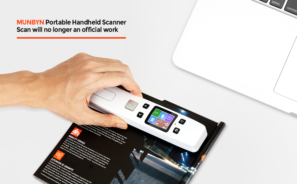 MUNBYN WiFi Portable Scanner, Handheld LCD HD Display Document Scanner