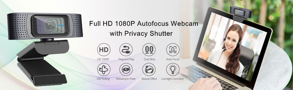 Full HD 1080P WEBCAM WITH COVER