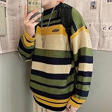 Amazon Ksila ニット メンズ カットソー ボーダー柄 セーター クルーネック ゆったり トップス 丸首 厚手 ニットセーター カラフル オシャレ プルオーバー ファッション 秋 冬 セーター 通販 Amazon Ksila ニット メンズ カットソー ボーダー柄 セーター クルーネック ゆったり トップス 丸首 厚手 ニットセーター カラフル オシャレ プルオーバー ファッション 秋 冬 セーター 通販