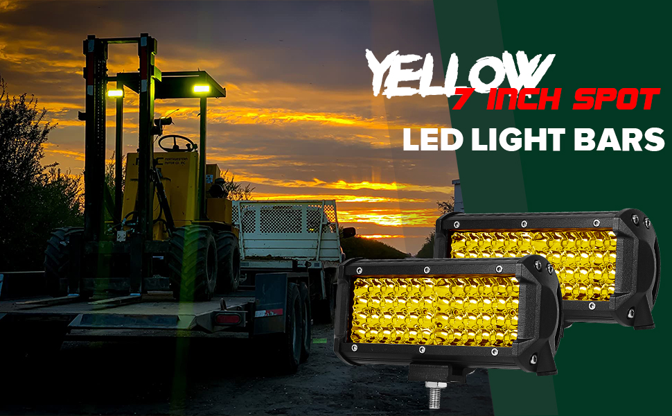 7 Inch Led Pods Spot Flood Combo Beam Samlight 16000 LM Quad Row Light