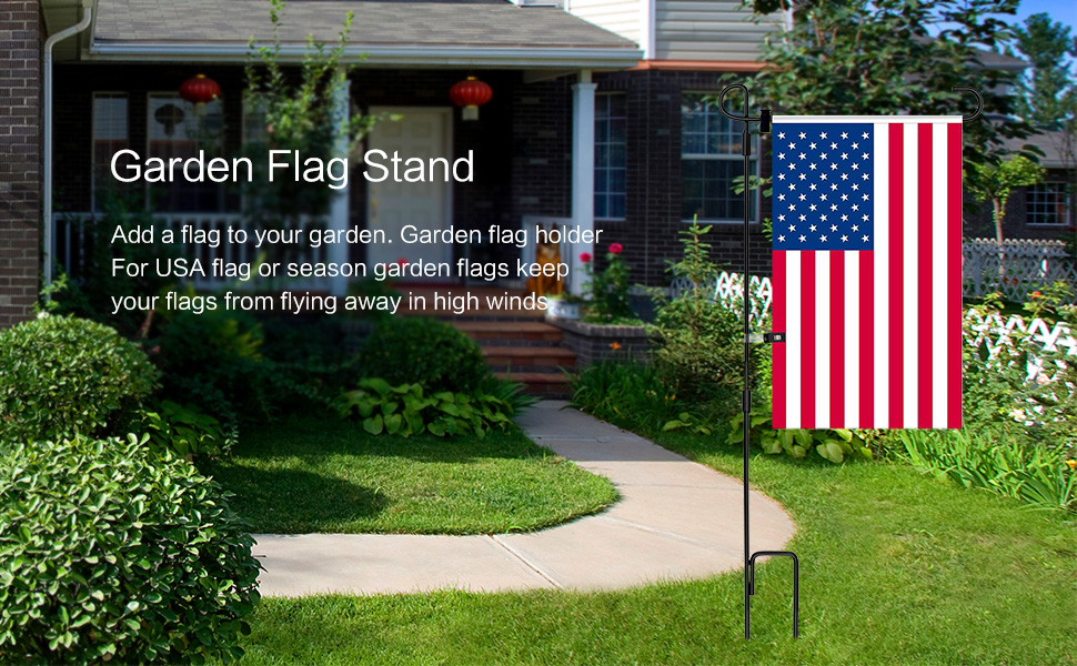 Garden Flag Stand, Tinabless Garden Flag StandHolderPole