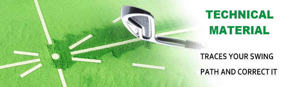 Our Golf Training Mat can leave a swing track after hitting the ball