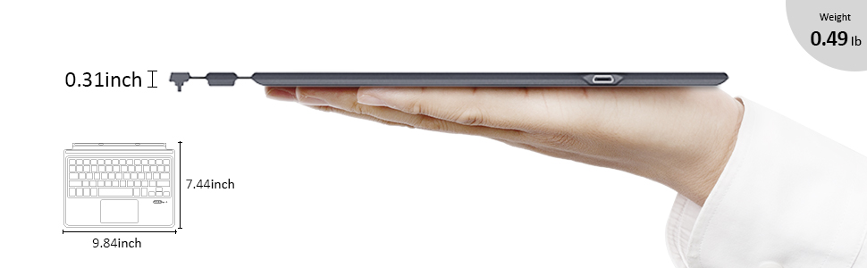 Uogic Type Cover for Microsoft Surface Go