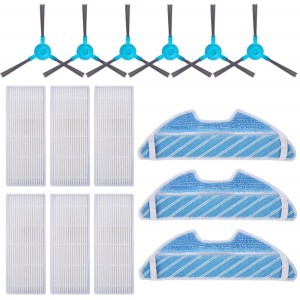 MTKD® Kit para Cecotec Conga Serie 1390 y 1290 Accesorios de Cepillos Laterales, Filtros EPA y Mopas para Aspiradora Robot Conga 1290/1390.: Amazon.es: Hogar