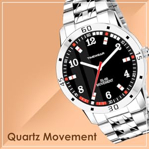 TIMEWEAR Analog Black Number Dial Stainless Steel Strap Watch SPN-FOR1P