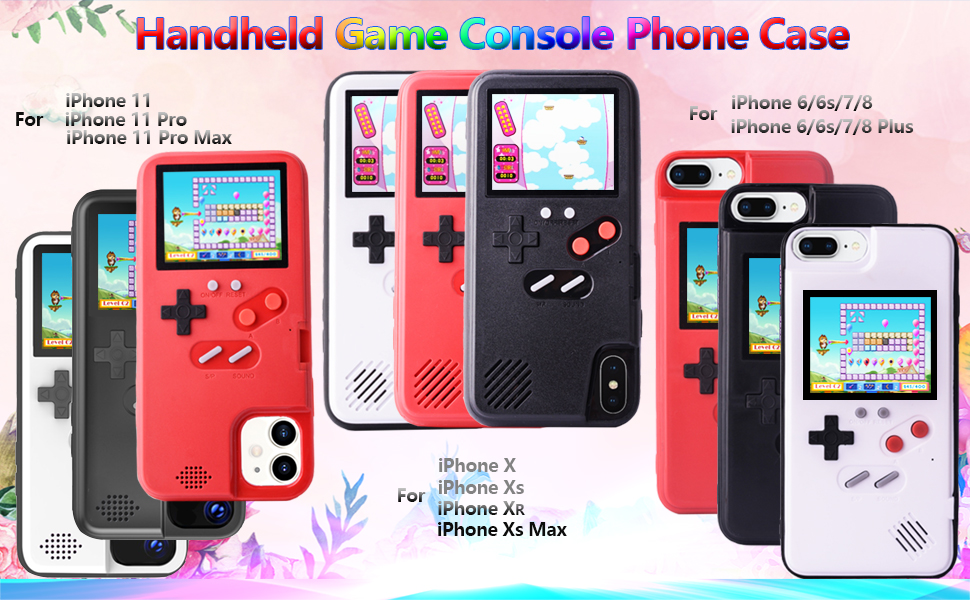 POKPOW Handheld Game Console Phone Case for iPhone 11 Case
