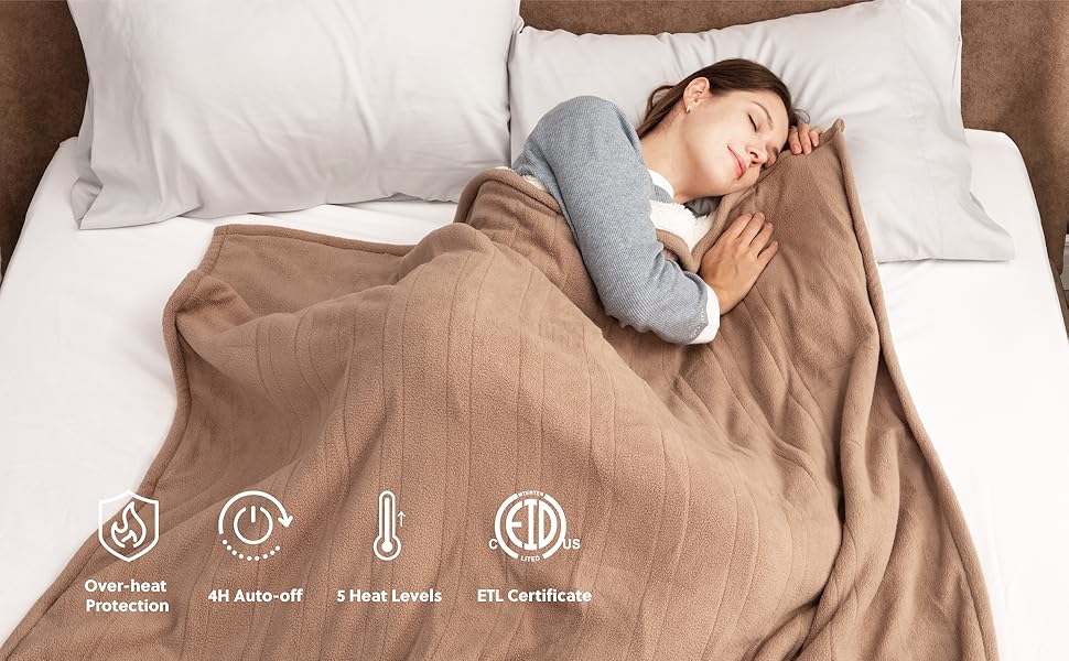 Bedsure Heated Electric Throw Size with 5 Heat Settin...B08CY4RJ75