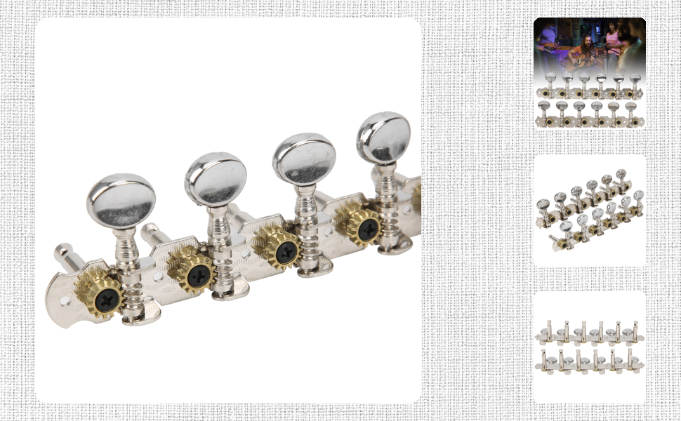 ギターパーツ Amazon.com: BQLZR Chrome 12 String Acoustic Guitar Machine