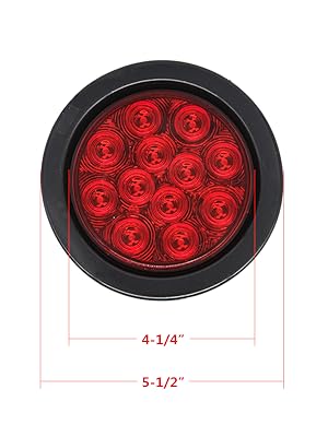 4'' round led trailer light