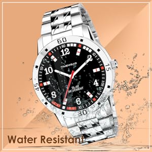 TIMEWEAR Analog Black Number Dial Stainless Steel Strap Watch SPN-FOR1P