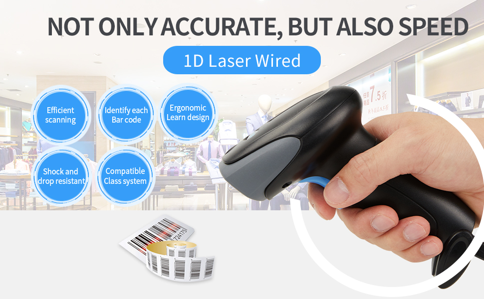 Barcode Scanner 2D Wired, THARO 2D Barcode Scanner for