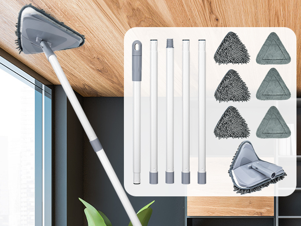 Baseboard Cleaner TAOPE Wall Cleaning Mop, Ceiling Cleaner Tool Duster With 200 CM Wall Mops For Washing Walls