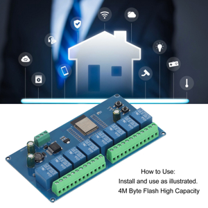 DC5-30V 8 Channel Relay Module Programmable ESP32 WiFi BLE Development ...