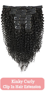 Kinky Curly Clip in Hair Extension