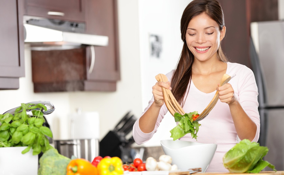 Salad Servers Bamboo Serving Tosser/Server Claws/Wooden Server Claws