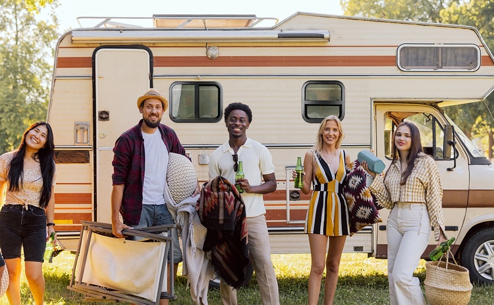 RV Push Out Opening Window