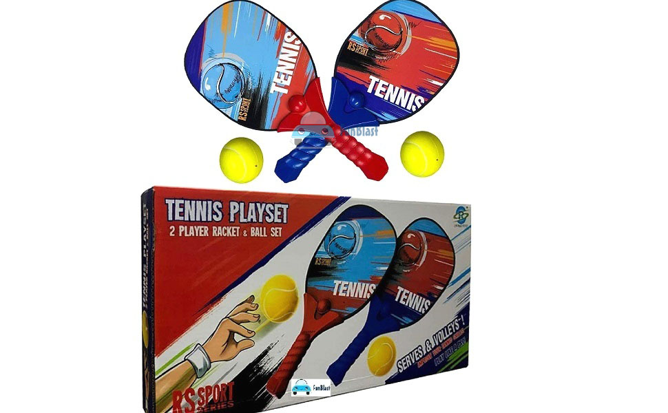 FunBlast Table Tennis Toys for Kids 2 Tennis Racket with 2 Foam Balls, Outdoor and Indoor