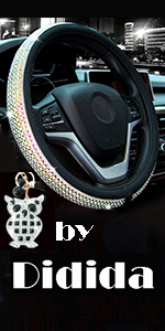 colorful steering wheel cover crystal diamond bling bling pu leather