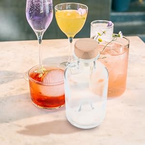 bohemia ガラス ウィスキービン Amazon｜Hoement 透明なワイングラス 再利用可能な酒瓶 蓋付き