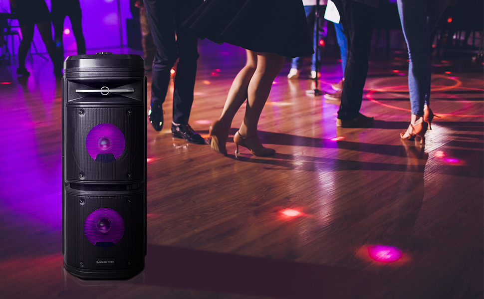 OPIK-26X DUAL 6.5" POWERED PORTABLE PA SPEAKER SYSTEM WITH RECHARGEABLE BATTERY, MICROPHONE..