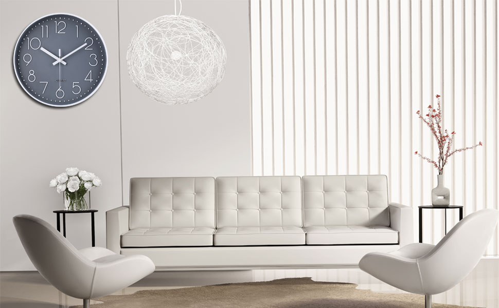 12 Inch Gray Wall Clock