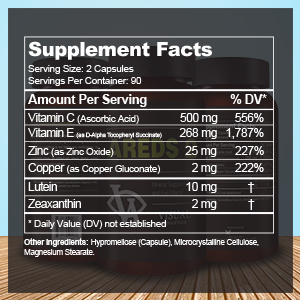 AREDS2 Supplemental Facts Brochure - Vitamin C, Vitamin E, Zinc, Copper, Lutein, Zeaxanthin.