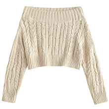 cream crop top sweater