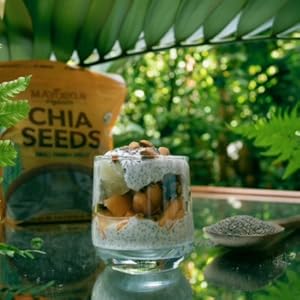 chia seeds pudding fruit almonds healthy easy to fix breakfast sweet tooth fiber protein 