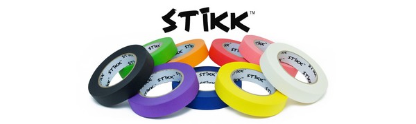 1 roll each 1" blue green black red yellow orange pink purple and white painters masking tape