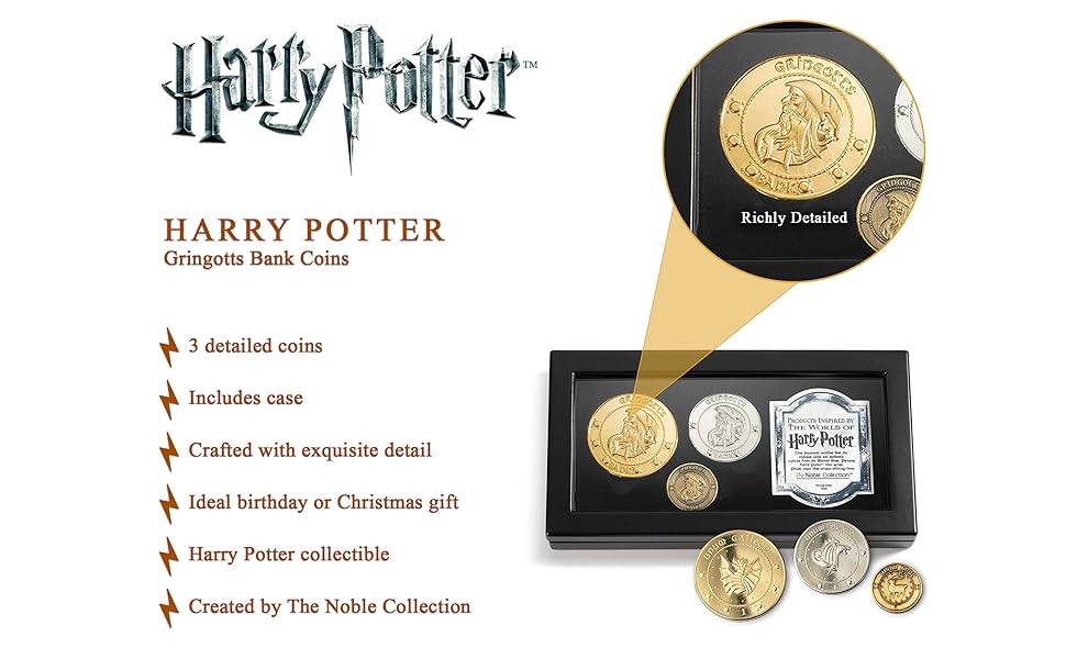 The Noble Collection The Gringotts Coin Collection Collectible Coin Set
