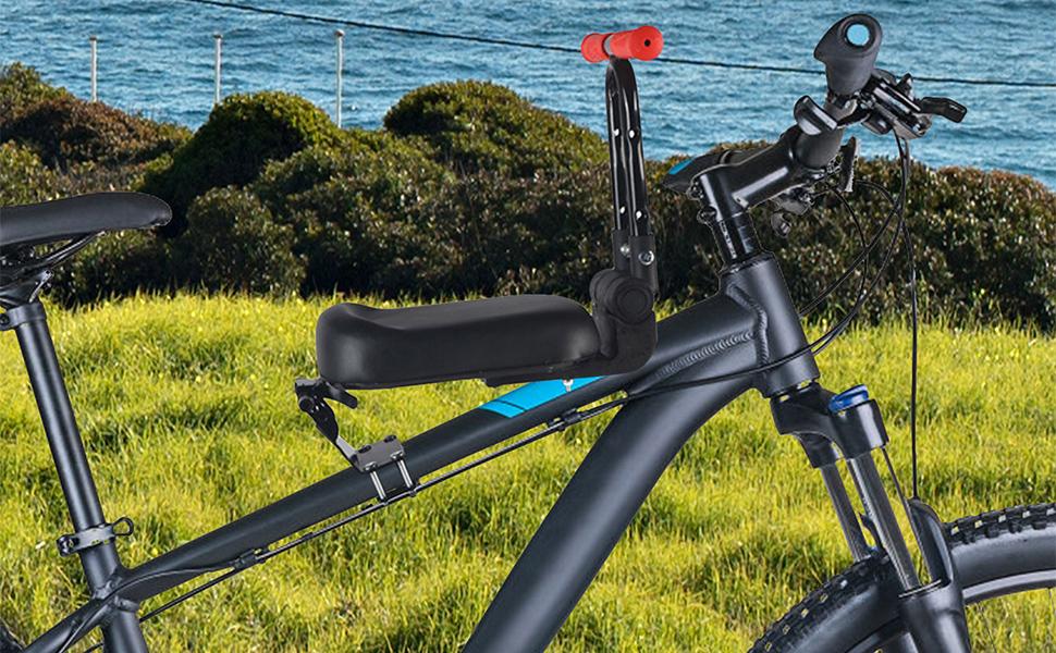 Amazon キッズバイクシート 調節可能なペダルの高さ フロントマウントチャイルドバイクシート マウンテンバイク用チャイルドシート