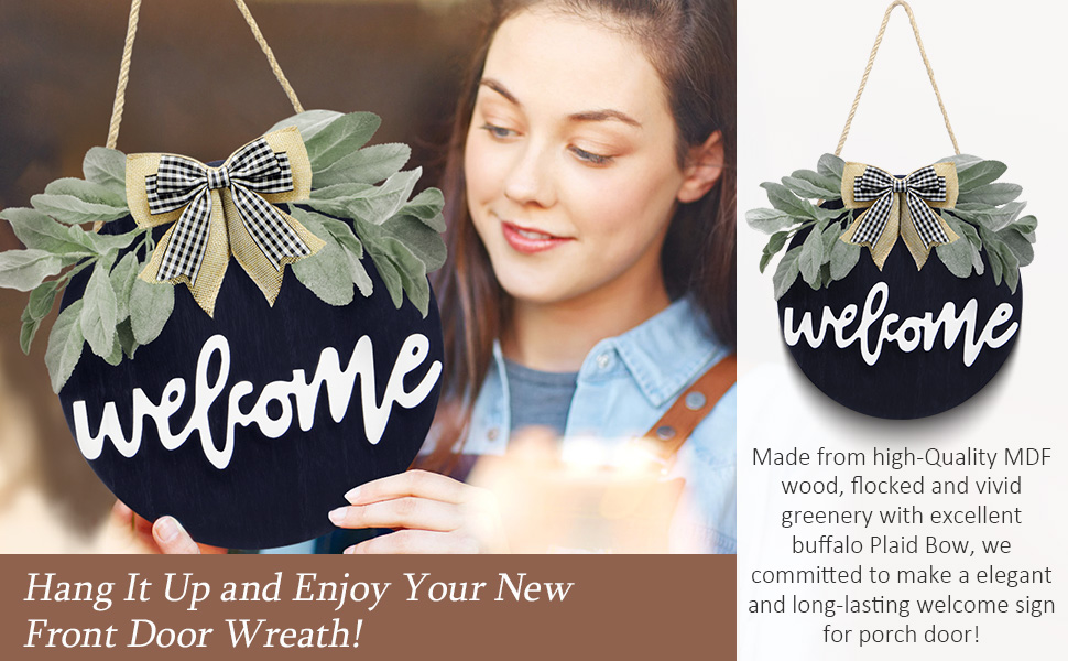 front door welcome wreath