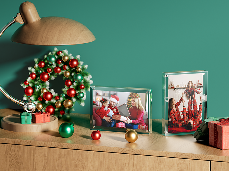 Chermory 4x6 Acrylic Photo Frames 2 Pack, 20mm Thickness