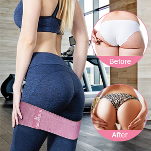 3 Levels Resistance Fabric Workout Bands